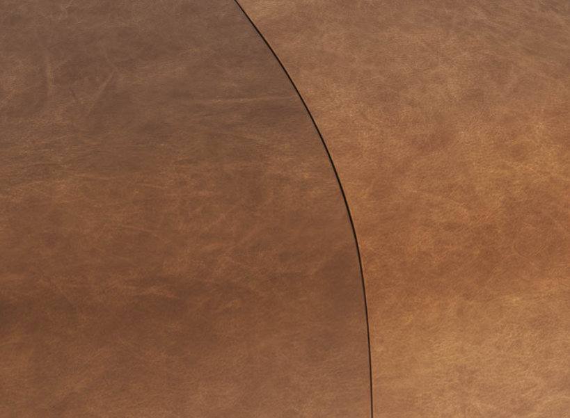Ellie Ottoman / Cognac Leather - Rug & Weave