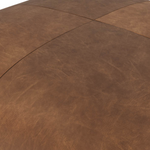 Ellie Ottoman / Cognac Leather - Rug & Weave
