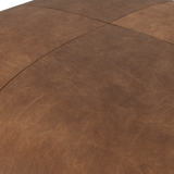Ellie Ottoman / Cognac Leather - Rug & Weave