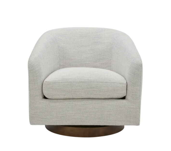 Oscar Swivel Chair - Cream White - Rug & Weave