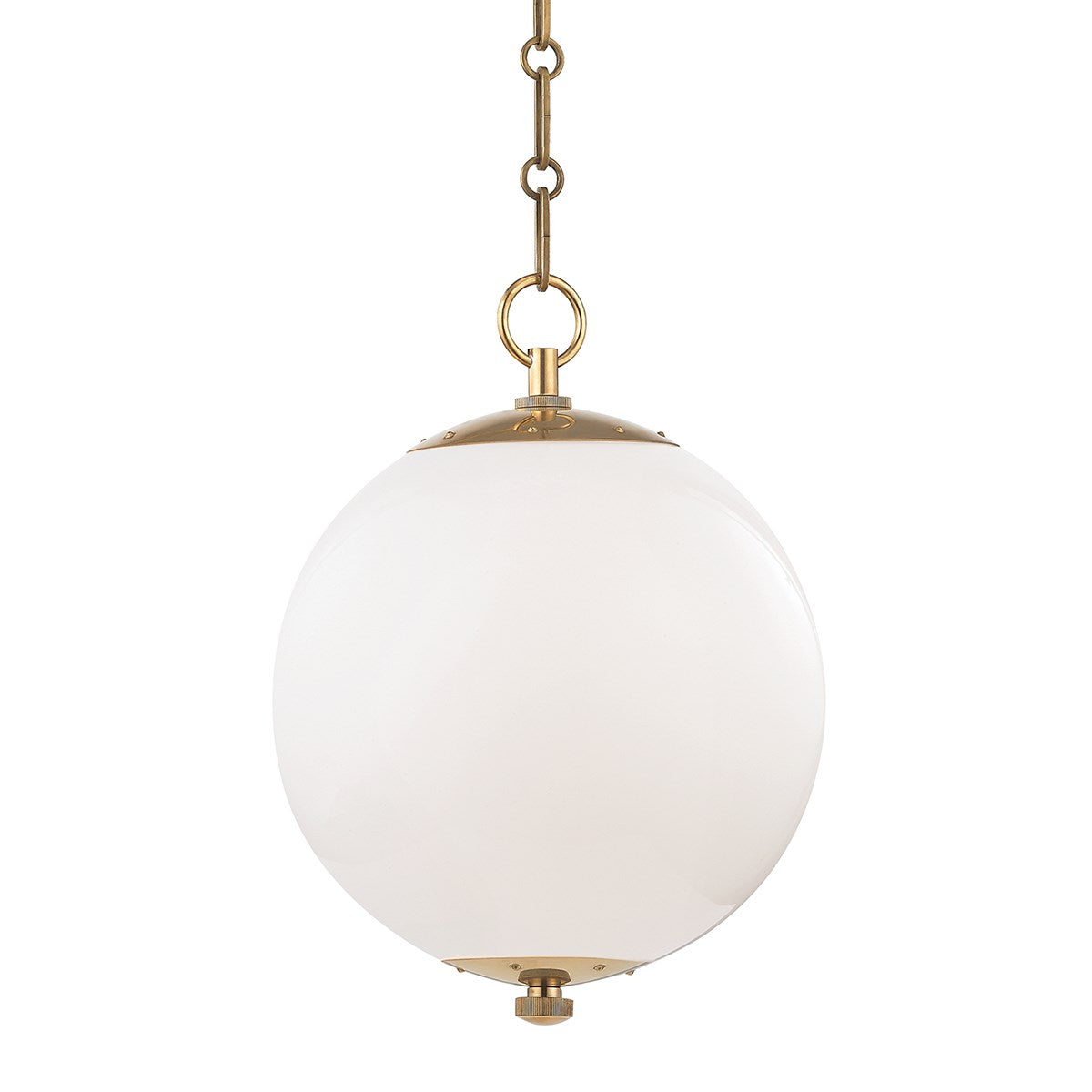 Sphere No.1 Pendant - by Mark D. Sikes LIGHTING - pendant Hudson Valley Lighting 11.25"W x 15.25"H Aged Brass