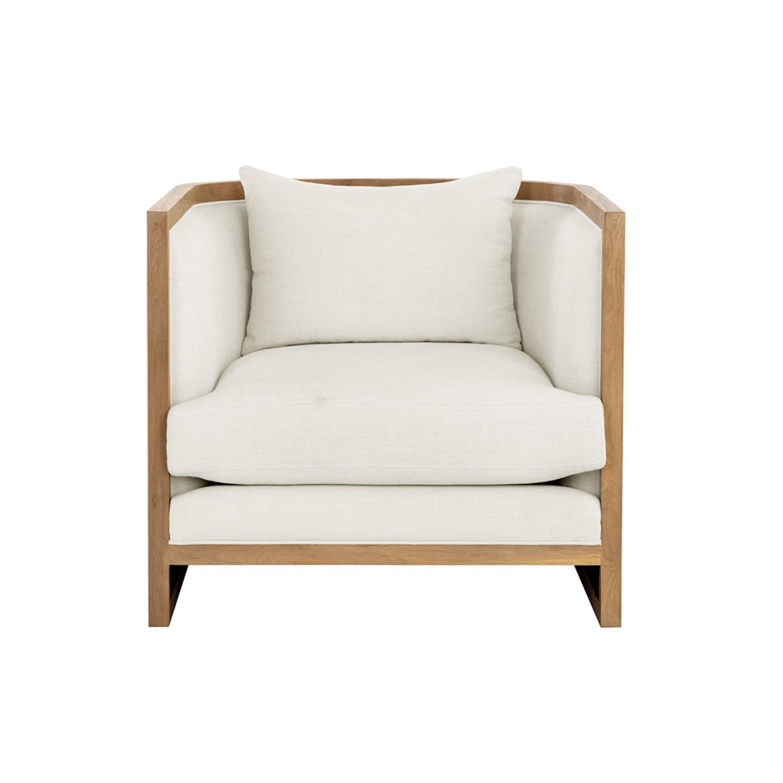 Claire Lounge Chair - Natural Heather Ivory Tweed - Rug & Weave