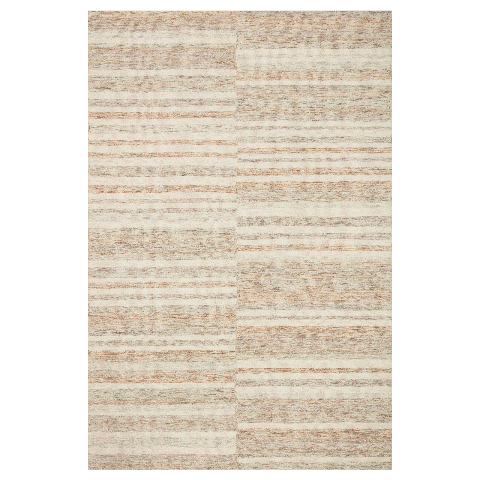 Chris Loves Julia x Loloi Chris Ivory / Clay Rug 1-RUGS Loloi 18" x 18" (SAMPLE)