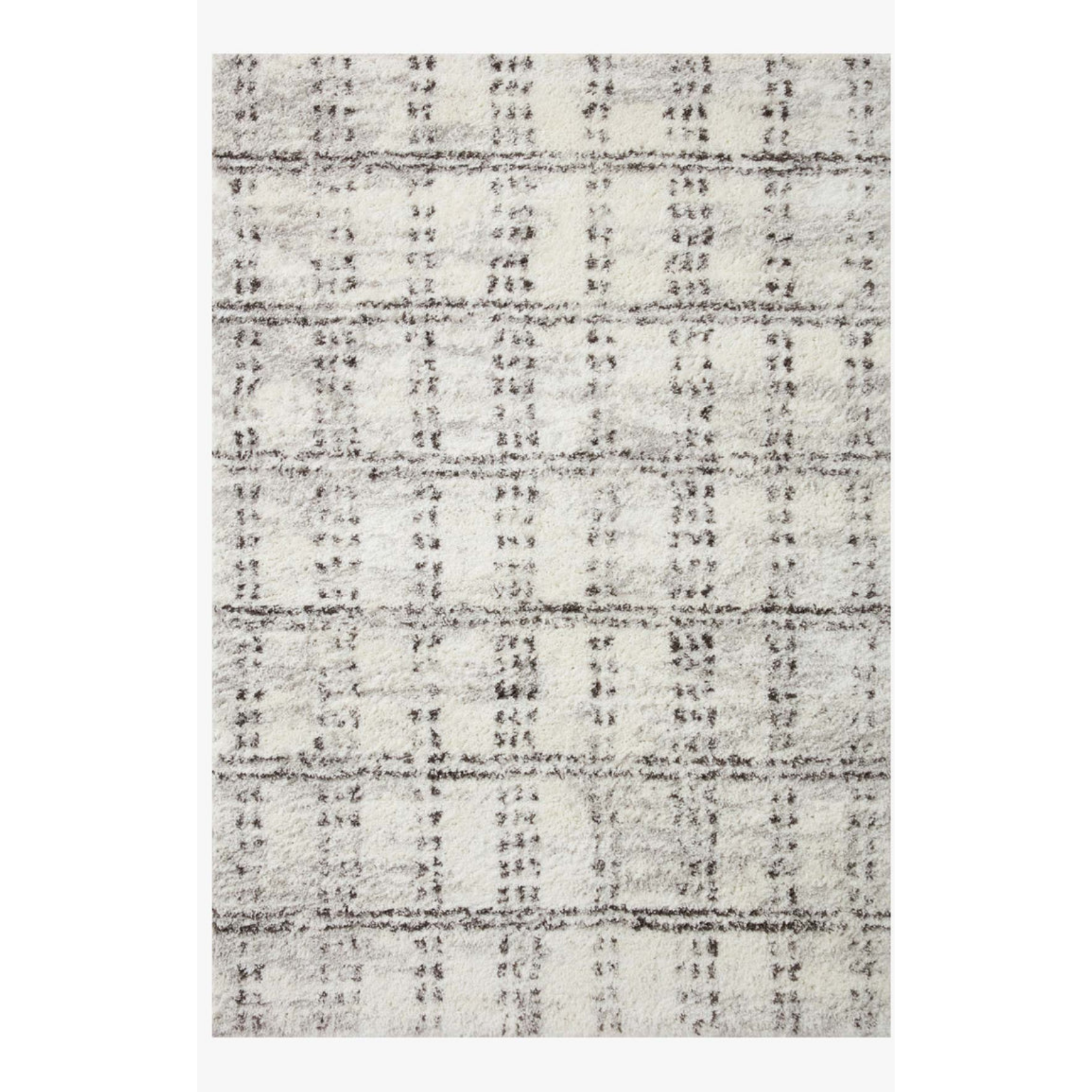 Loloi Bliss Shag Cream / Grey Rug - Rug & Weave