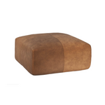 Ellie Ottoman / Cognac Leather - Rug & Weave