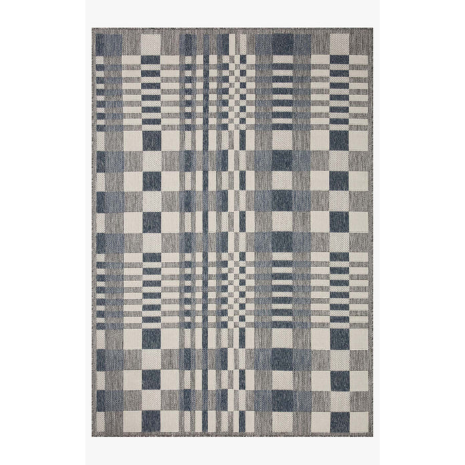 Loloi Rainier Ivory / Denim Outdoor Rug 5-Rugs - indoor/outdoor Loloi