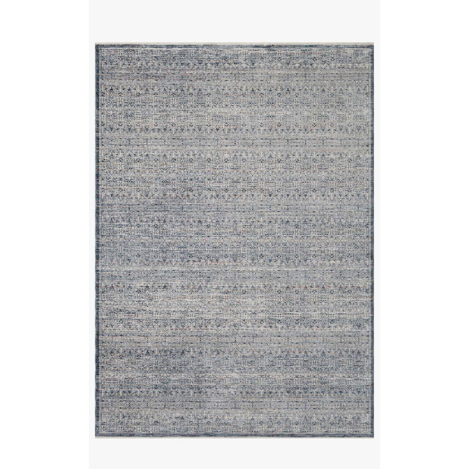 Amber Lewis x Loloi Zuma Denim / Ivory Rug 2-RUGS - patterned Loloi 18" x 18" sample