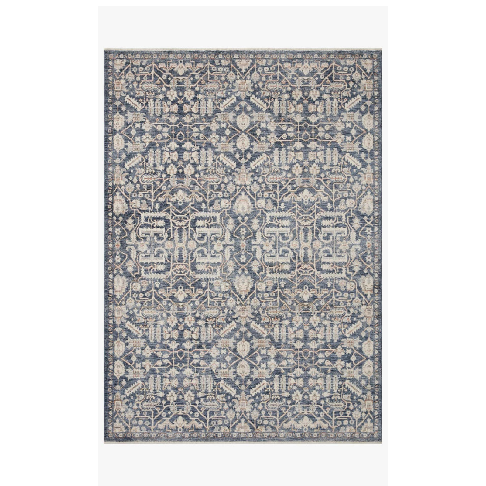 Amber Lewis x Loloi Zuma Blue / Ivory Rug 2-RUGS - patterned Loloi 18" x 18" sample