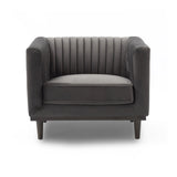 Velvet Accent Chair - Grey - Rug & Weave