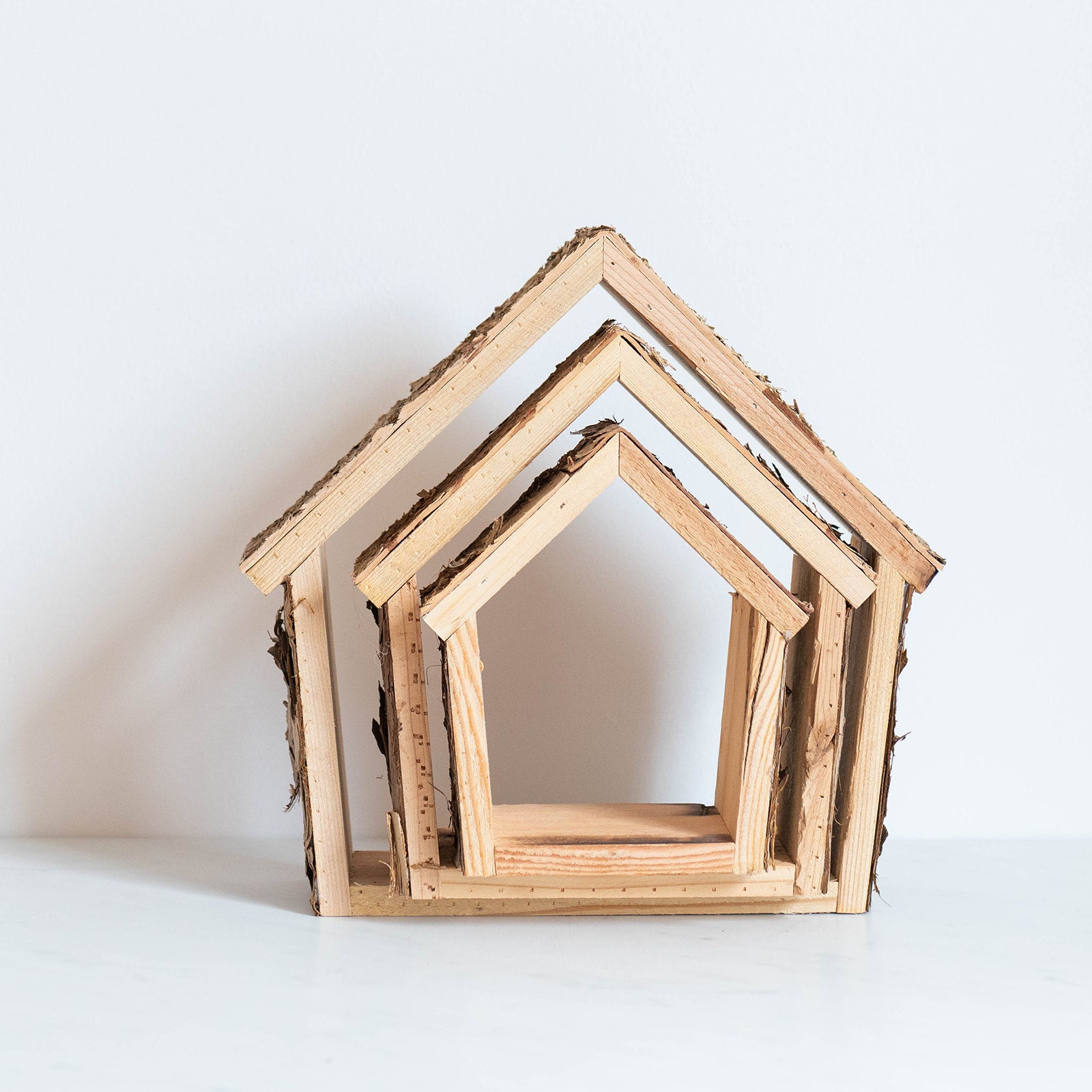 Wood House Frame Object CHRISTMAS 2023 Creative Co-op (DYA)