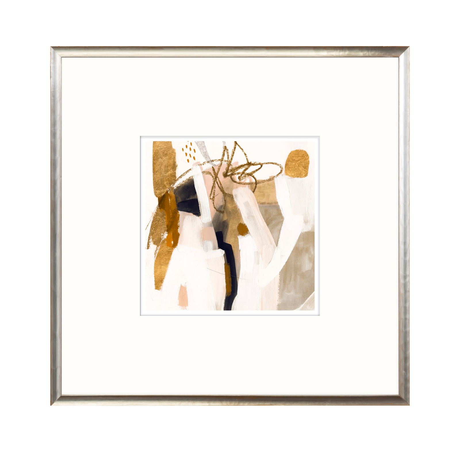 "Golden Scatter IV" Framed Art Print