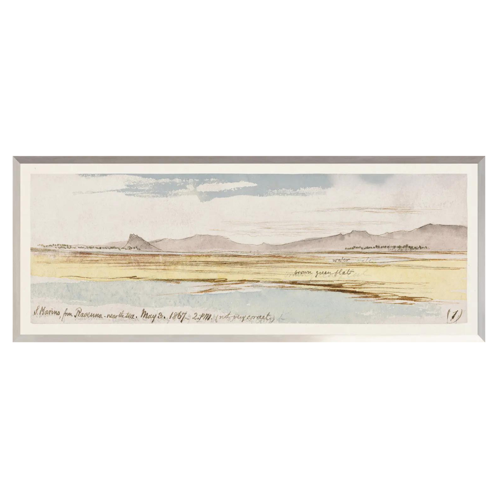 “Watercolour Desert” Framed Art Print