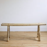 Alic Vintage Elm Wood Bench - Natural