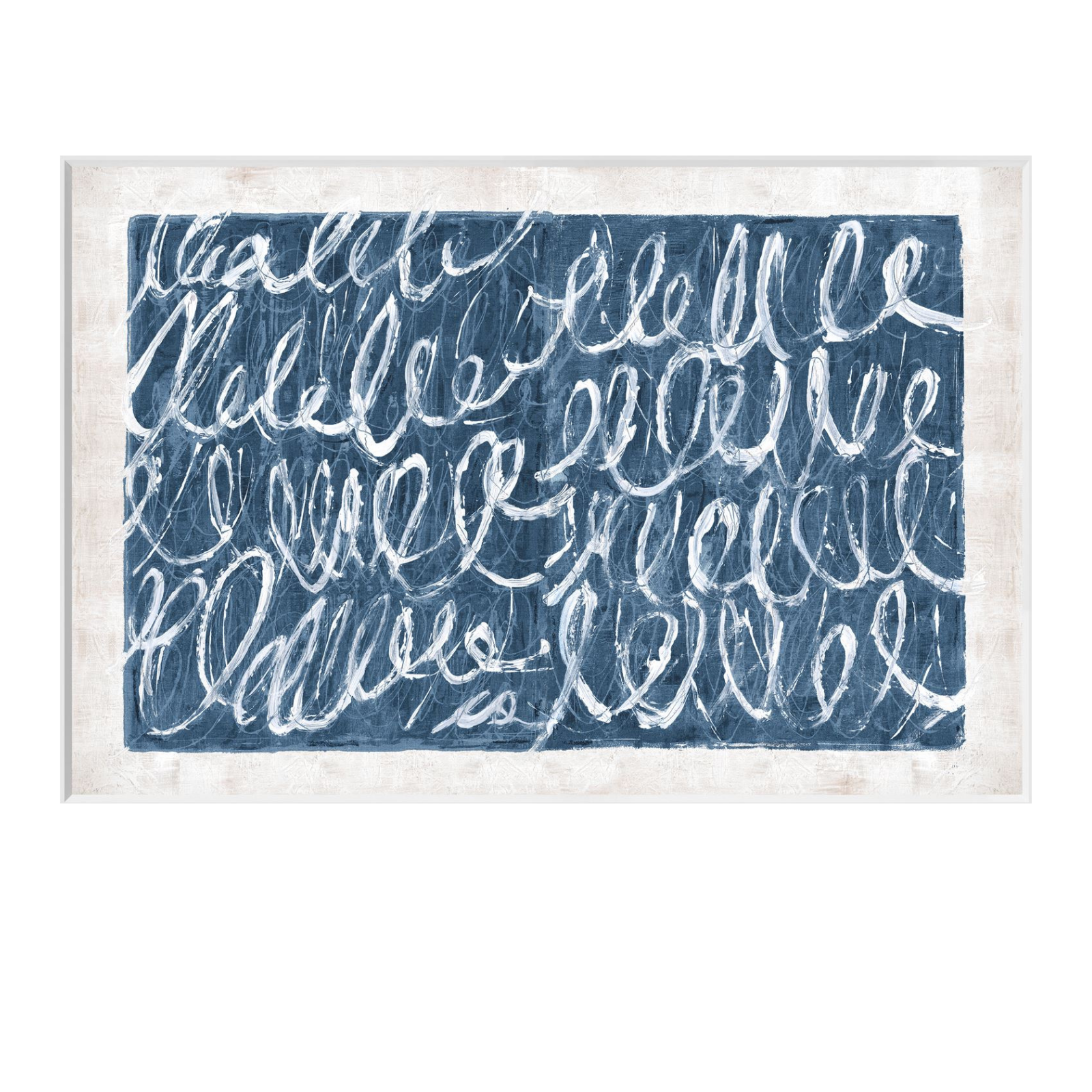 "Twombly Script in Blue" Framed Art Print ARTWORK - framed print Celadon Art